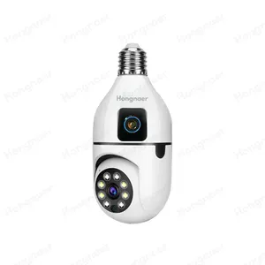 New Design V380 Dual Lens Camera 4MP Smart Home PTZ Camera Powered By E27 Holder Indoor Lamp Dual Lens Camera For Home Security