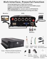 Kit DVR pour véhicule JOINLGO 4 canaux GPS WiFi 1080P avec 4 caméras IR étanches, détection de mouvement, vision nocturne et objectifs grand angle