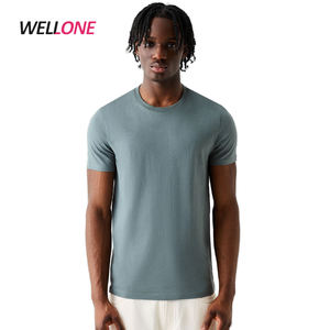 Vente en gros de basique <span class=keywords><strong>t</strong></span>-<span class=keywords><strong>shirt</strong></span> <span class=keywords><strong>blanc</strong></span> en coton élasthanne bleu pré-rétréci bleu coupe ajustée étiquette personnalisée conception hommes <span class=keywords><strong>t</strong></span>-<span class=keywords><strong>shirt</strong></span> <span class=keywords><strong>blanc</strong></span> - Product Image 1