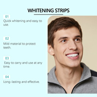 Bandes blanchissantes pour les dents à l'huile de coco, fraîches d'usine, pour un nettoyage efficace des dents, couleur personnalisée, usage domestique, nuancier de couleurs dentaires