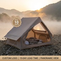 Tente Gonflable de Luxe 6,3 m² au Design Esthétique Premium pour Complexes Hôteliers et Resorts, Grande Fenêtre Panoramique en TPU, Imperméable, en Tissu Oxford, Maison Gonflable de Luxe