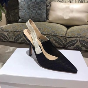Nouvelles sandales de luxe pour femmes 2026 à talons hauts, avec lettres brodées et en cuir véritable - Product Image 1