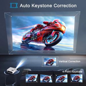 YDH-A10 1280*720P le dernier modèle H713 Projecteur 4K 600lm 2.4G/5G Wifi Correction automatique de la distorsion trapézoïdale 30-200 pouces Android 11 - Product Image 2