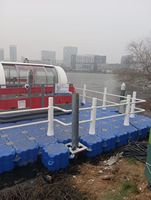 Plateforme flottante marine en HDPE, quai modulaire industriel robuste, cubes gonflables pour jet ski, ponton de marina pour bateaux en PVC