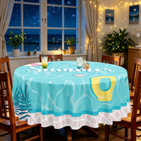Nappe de piscine à motif ondulé flottant, lavable, en polyester, pour fête au bord de la piscine, prix d'usine - Grande Vente