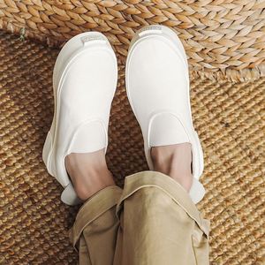White <b>Canvas</b> Shoes Deck Shoes for Men Sneakers for Men Shoes Stock - Product Image 6