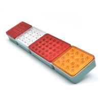Feu arrière LED 24V pour camion, ensemble de feux arrière d'essieu central ambre et blanc pour camion de fret et remorque