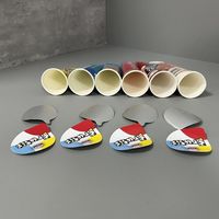 Gobelets à glace en papier kraft écologiques personnalisés, numéro 1 des ventes, avec couvercle Calippo pour boissons gazeuses