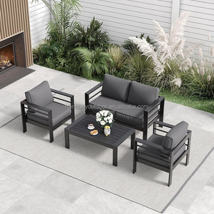 Vente chaude imperméable et crème solaire en acier inoxydable terrasse jardin hôtel chambre ensoleillée canapé d'extérieur - Product Image 6