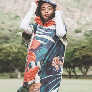 Quick Dry Microfiber Hooded Surf Poncho <strong>Changing</strong> <strong>Robe</strong> Pool Swim Beach <strong>Towel</strong> with Hood - Product Image 1