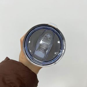Nouvelle tasse isotherme à double paroi sous vide de 20 oz avec revêtement poudré doré, porte-gobelet de voiture, avec couvercle coulissant pour gravure laser – Édition américaine - Product Image 3