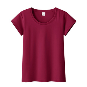 T-shirt pour femme ajusté personnalisé en coton 95% et élasthanne 5% pour impression en gros - Product Image 5