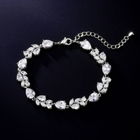 Bracelet tennis en or 18 carats personnalisé pour femme, or/or rose/argent, serti de zirconiums cubiques, pour un usage quotidien