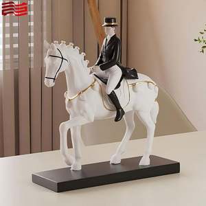 पशु आभूषण मूर्तिकला राल मूर्ति घोड़े की सफलता के अर्थ के साथ पशु आभूषण मूर्तिकला का घोड़ा - Product Image 4