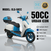 Scooter à essence 50 cm³ EEC EURO 5, 4 temps, refroidissement par air, démarrage électrique, pour trajets quotidiens des adultes, frein à disque avant, frein à tambour arrière