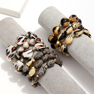 Bracelets géométriques irréguliers à perles, bijoux cool pour hommes, <span class=keywords><strong>bracelet</strong></span> élastique en acrylique à motif serpent en pierre <span class=keywords><strong>plastique</strong></span> pour femmes - Product Image 5