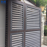Panneaux de toiture en tôle, panneau profilé, lame anodisée, persienne en verre, cadre fixe, fenêtres à persiennes fixes, fenêtre fixe, persienne en aluminium réglable