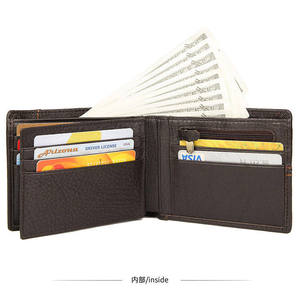กระเป๋าสตางค์หนังวัวแท้ Andong สำหรับผู้ชาย ป้องกัน RFID  แบบหลายช่องใส่ของ ดีไซน์ย้อนยุค  กระเป๋าใส่เหรียญอเนกประสงค์ - Product Image 5