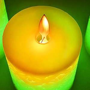 Bougie pilier en <span class=keywords><strong>cire</strong></span> de paraffine LED sans flamme de luxe, sculptée à la main, personnalisée, 3 pièces avec télécommande, flamme mobile pour la décoration de la maison et des événements - Product Image 5