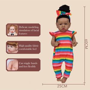 2023 belle poupée bébé jouets réaliste bébé fille nouveau-né <span class=keywords><strong>Reborn</strong></span> 24 pouces Silicone <span class=keywords><strong>Reborn</strong></span> poupées <span class=keywords><strong>60CM</strong></span> pour enfants filles - Product Image 6