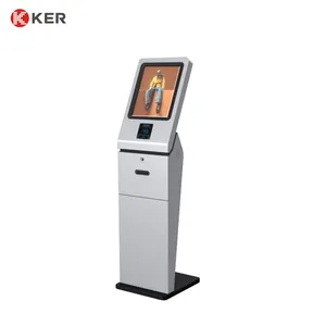 floor standing tall camera paypal payment method ticket printer advertising touch screen kiosk square payment ofself serve kiosk