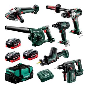 Perceuse sans fil à batterie Metabos 18V 5.5Ah, kit de 6 pièces, perceuse à percussion, qualité industrielle, garantie de 3 ans, 6000 tr/min, bricolage - Product Image 4