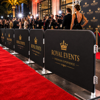 Copertura Personalizzata per Barriere, Recinzione per Controllo Folla per Eventi e Concerti, Banner Pubblicitario per Esterni, Produzione OEM, Vendita all'Ingrosso, Resistente ai Raggi UV, USA UK