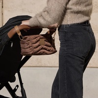 Petit sac à couches matelassé universel personnalisé organisateur de landau en nylon organisateur de poussette de bébé avec bandoulière