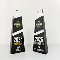 Trophée en cristal noir transparent personnalisé, souvenir créatif, trophée en cristal noir, trophée de récompense