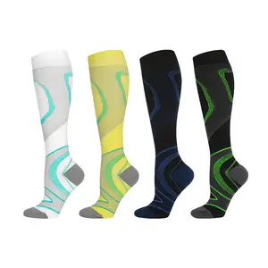 Individuelles Kalbknie hohe elastische Kompression Sportsocken Herren Damen Jump Rope Skinny Leg Socken