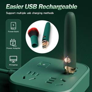 Mini Xách Tay Vibrator Dành Cho Người Lớn Đồ Chơi Nữ Quan Hệ Tình Dục Đồ Chơi Trang Điểm Bàn Chải Hình Dạng Kín Đáo Máy Rung Núm Vú G Tại Chỗ Rung âm Vật - Product Image 5