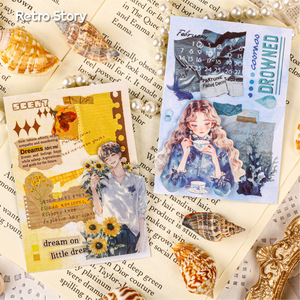 Autocollants de transfert rétro « Lettres d'amour » – Série « Soupirs » – 3 feuilles pour décoration de journal DIY - Product Image 4