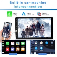 Autoradio Podofo 9'' 1 Din, Carplay, Android Auto, lecteur MP5, Bluetooth, FM, égaliseur + microphone, électronique automobile