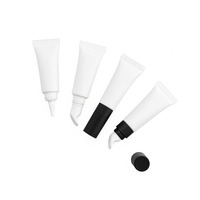 LZ Pack 10g 15g Soft White Foundation Eye Cream Packaging Tubes à presser de brillant à lèvres de marque privée personnalisés avec applicateur en métal