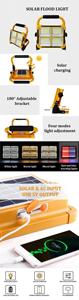 Portable Support Solar Flood Light Mobile Multifunctional USB Emergency Lighting for Garden Use Portable IP66 Rechargeable - Product Image 3