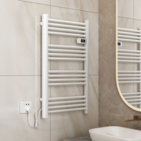 Calentador de Toallas Eléctrico de Pared, de Acero con Recubrimiento en Polvo, con 4+ Barras para Baño