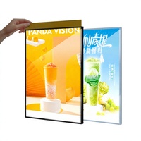 Affichage de menu pour salon de thé, panneau lumineux LED pour liste de prix, carte de commande, publicité de table, boîte lumineuse ultra-mince pour commande