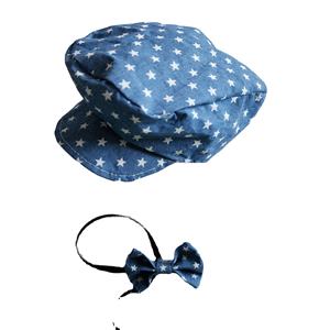 Oggetti di scena fotografici neonati cappello a cilindro bambino gentiluomo papillon + berretto da baseball cappello fotografia per bambini - Product Image 2