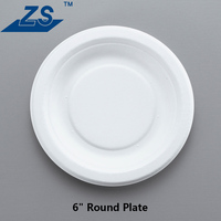 Assiettes jetables compostables en papier HD de 6 pouces, lot de 500, en bagasse de canne à sucre recyclée, biodégradables, robustes, résistantes au congélateur