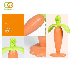 Non-Toxic Bpa Free Soft Silicone <strong>Carrot</strong> Teething Baby Teether <strong>Toy</strong> - Product Image 2