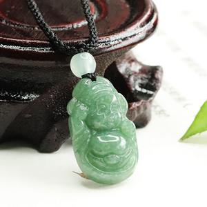 จี้หยกเขียวจีนรูปพระพุทธรูป เครื่องประดับแฟชั่นแกะสลักด้วยมือ สำหรับผู้ชายและผู้หญิง เครื่องรางนำโชค ใหม่ - Product Image 4