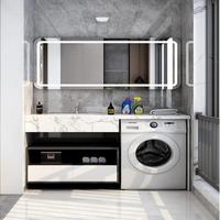 Station de lavage durable pour balcon |   Armoire sous-évier étanche sur mesure |   Armoire de lavage utilitaire moderne en aluminium