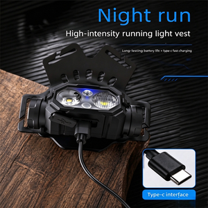 <span class=keywords><strong>Lampe</strong></span> de poitrine légère avec sangle réglable, faisceau lumineux intense, rechargeable, pour sports de plein air et visibilité nocturne - Product Image 6