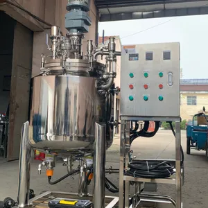 Factory KinYo 100L SS304 electric heating jacketed liquid perfume mixer 50 degree with open lid