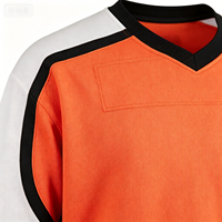 Maillot de hockey sur glace unisexe personnalisé pour équipe, neuf, avec nom brodé, imprimé, polyester, transfert thermique, 220g, manches longues