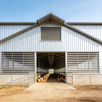 Bâtiments agricoles préfabriqués en structure métallique pour étable à vaches, enclos à moutons, hangar à bétail laitier, abri à chèvres, poulailler