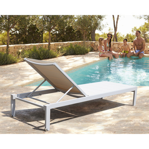 Chaise solaire réglable en aluminium, <span class=keywords><strong>siège</strong></span> de <span class=keywords><strong>plage</strong></span>, éclairage d'extérieur, meubles modernes, pour piscine, hôtel, jardin, nouveauté - Product Image 3