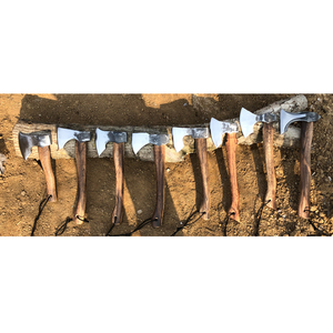 Ascia da taglio in acciaio al carbonio stile vichingo con manico in <span class=keywords><strong>legno</strong></span> marrone per giardino e foresta, all'ingrosso - Product Image 4