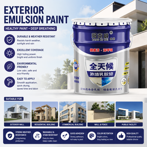 Premium Exterior <b>Wall</b> Latex <b>Paint</b> <b>Waterproof</b> Weather Resistant Acrylic Coating for Outdoor Building Decoration - Product Image 1