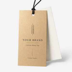 Étiquettes suspendues en papier de luxe personnalisées avec logo, texte texturé <span class=keywords><strong>or</strong></span> <span class=keywords><strong>champagne</strong></span>, étiquettes de marque de vêtements, étiquettes de <span class=keywords><strong>prix</strong></span> pour vêtements, cordon noir, vente en gros - Product Image 1
